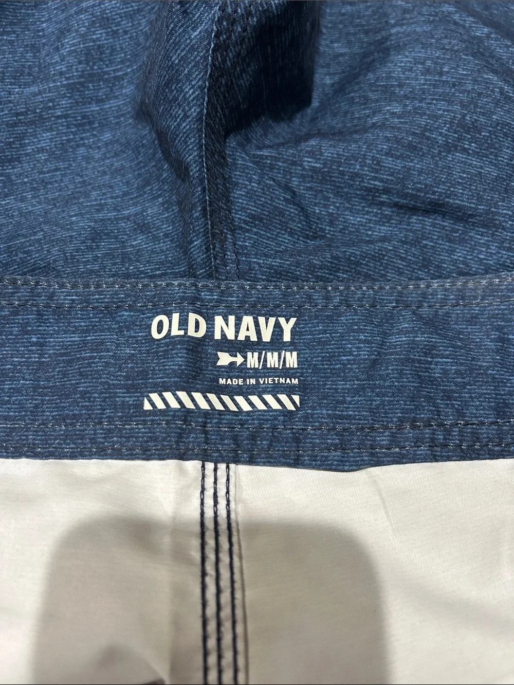 Old Navy Men's Heathered Navy Blue Swim Shorts